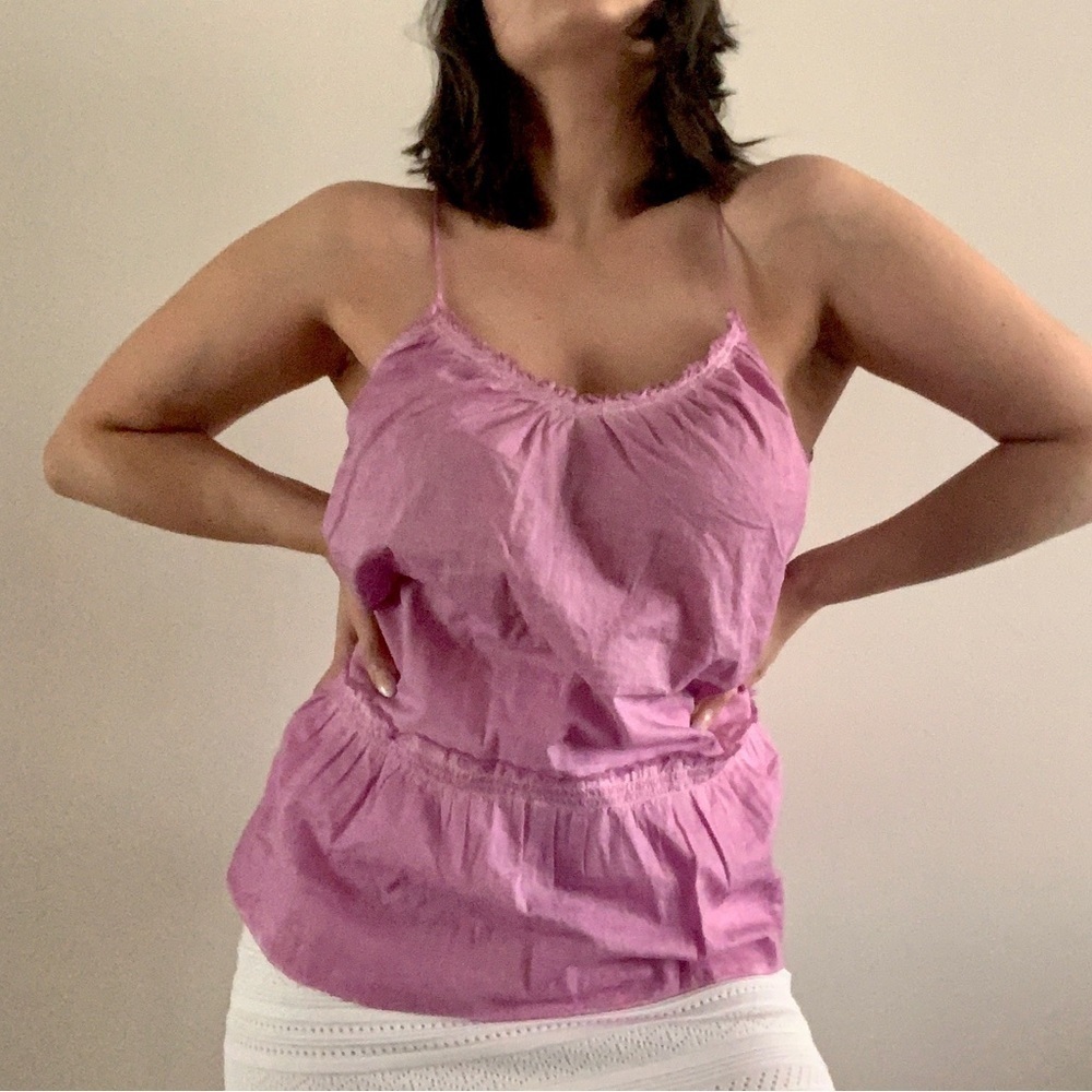 Calvin KLEIN NWT Boho Peasant Racerback Spaghetti Strap Frock Tank